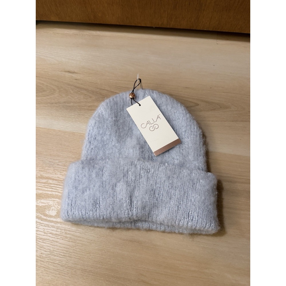 NWT Calia Luxe Beanie Hat Women's One Size Blue Soft Knit Winter OSFM Polyester